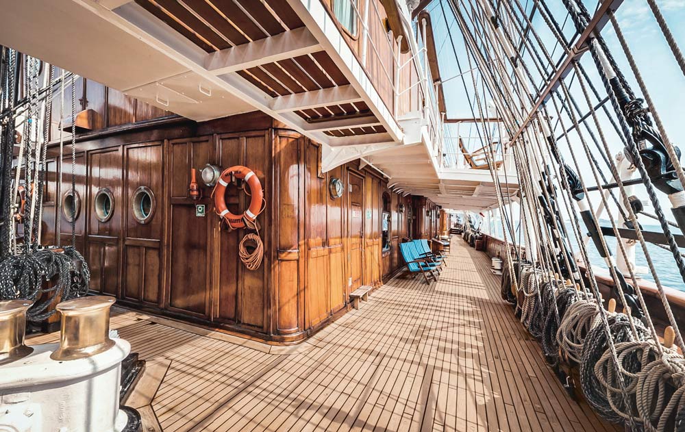 Deck der Sea Cloud