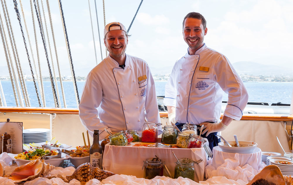 Restaurant auf der Sea Cloud