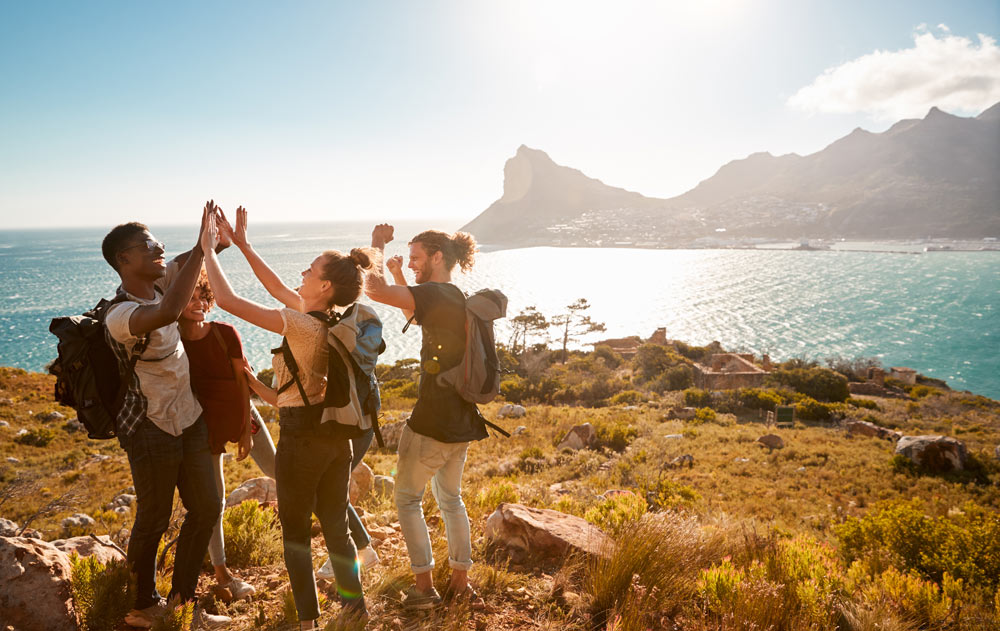 Gruppe während dem Wandern
